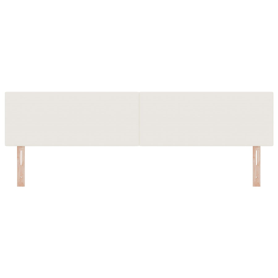 Hoofdbord Eenvoudig Ontwerp Corduroy Stof Crème 200 cm Lage hoofdbord