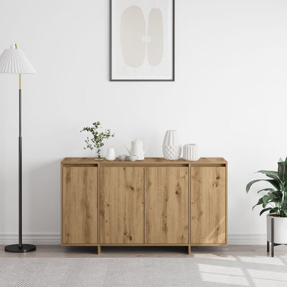 Eiken Dressoir Artisan Eiken Hout Composiet 135 X 41 X 75 Cm
