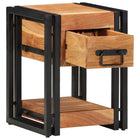 Nachtkastje 2 stuks 30x30x40 cm massief acaciahout bruin