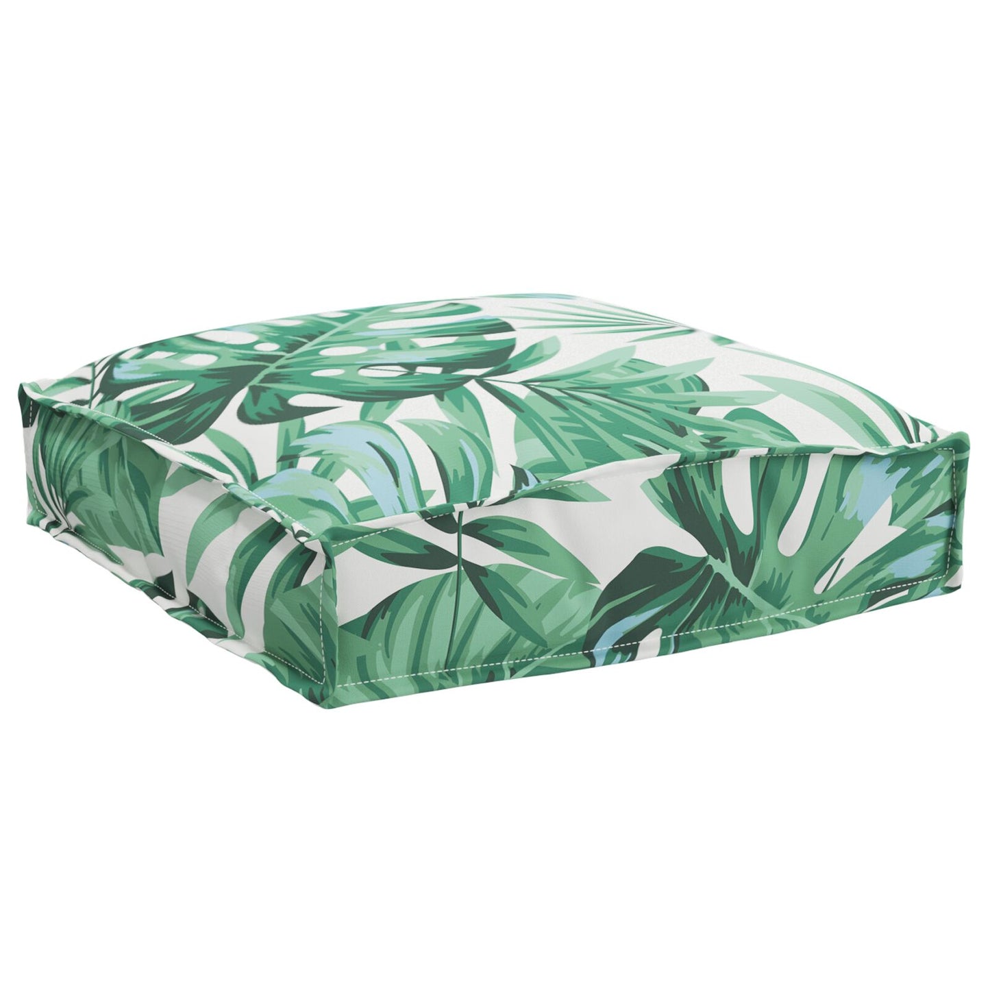 Buiten Kussen Set Van 2 Polyester 40 X 40 X 8 Cm Bladpatroon
