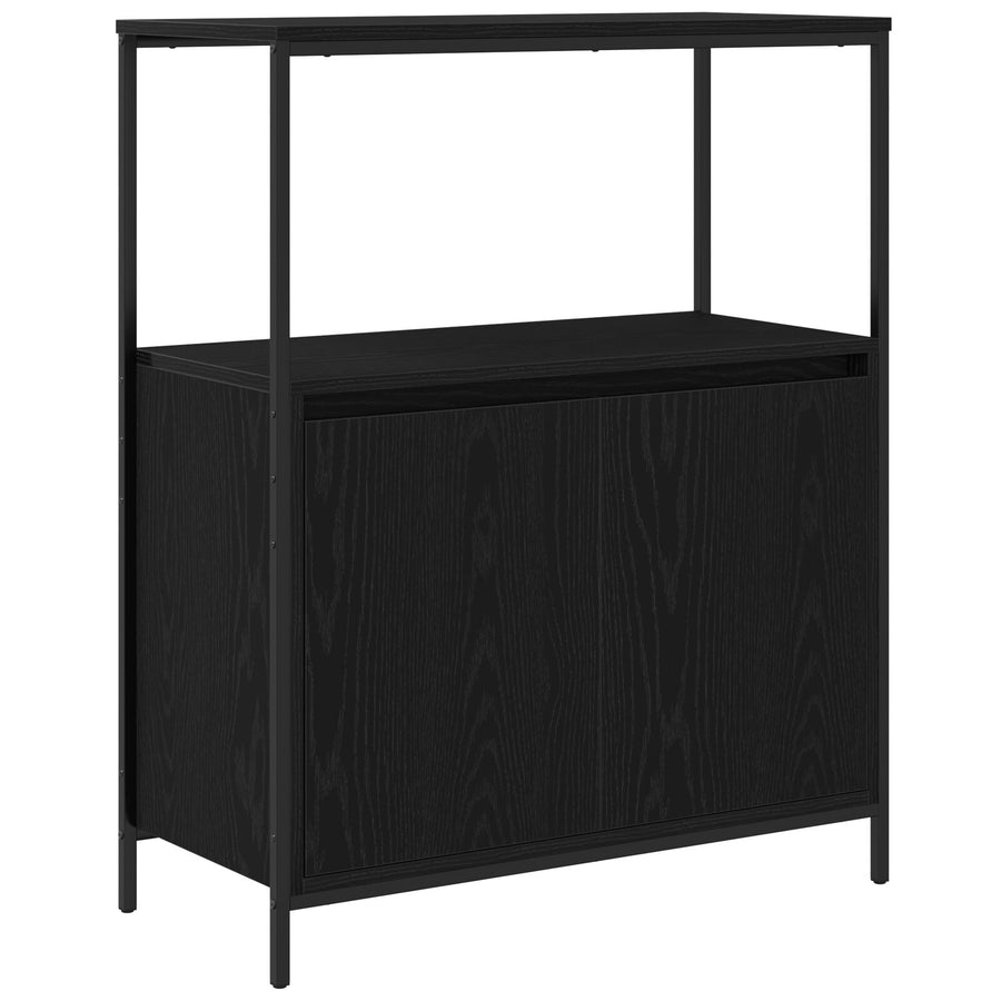 5-Delige Badkamermeubelset Engineered Hout Zwart eiken Waskast + wandkast + 3x badkamer kast