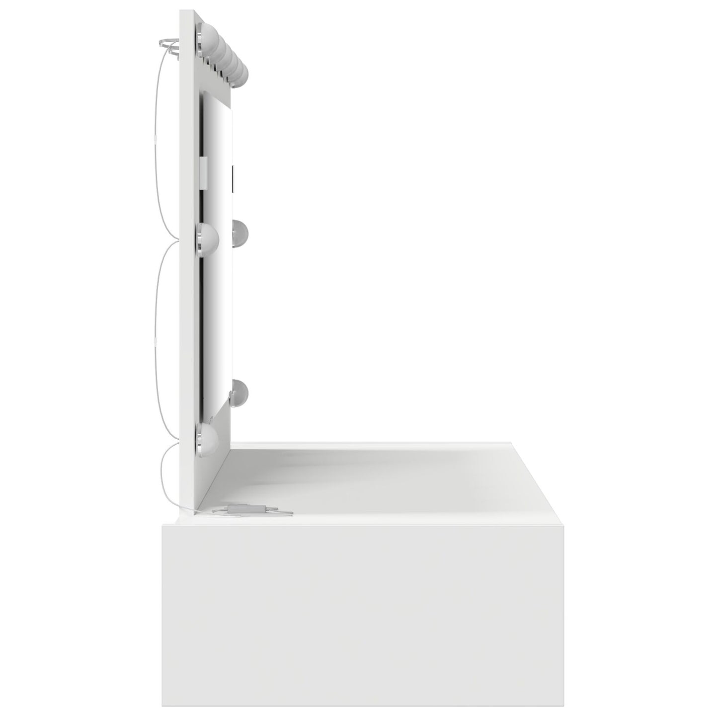 Wandhangende Kaptafel Lichten 100 x 40 x 70 cm Wit met LED