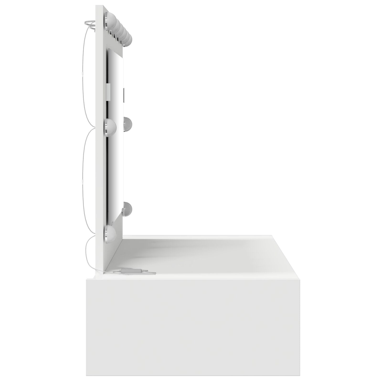 Wandhangende Kaptafel Lichten 100 x 40 x 70 cm Wit met LED