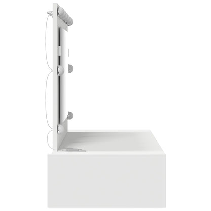Wandhangende Kaptafel Lichten 100 x 40 x 70 cm Wit met LED