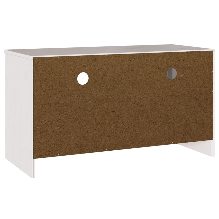 Tv-Kast ""Drammen"" 99X43X55 Cm Massief Hout Vuren Wit