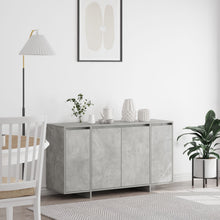 Beton Grijs Dressoir Beton Grijs Bewerkt Hout 135 X 41 X 75 Cm
