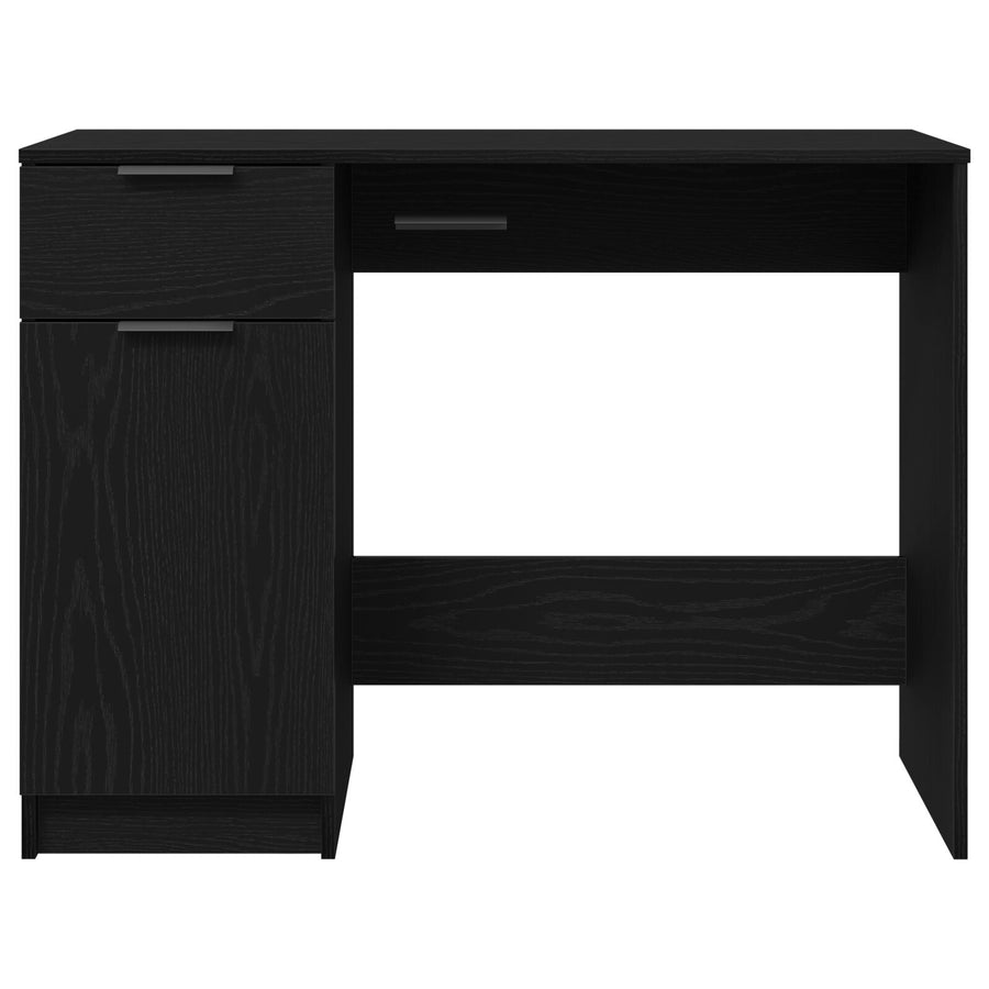 Zwarte Eiken Bureau - 100X50X75 Cm - Gemaakt Van Bewerkt Hout