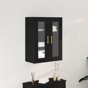 Wandkast zwart eiken 69,5x34x90 cm