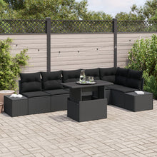 Tuinbank Set Set Van 7 Houtskool Rattan, Polyester