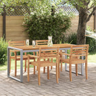 Garden Table Grey 180 x 90 x 75 cm Solid Acacia Wood