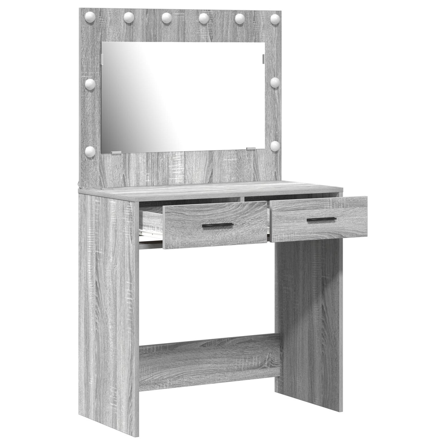 Dressing Tafel Met Led Verlichting 78,5X41X135 Cm Grijze sonoma 78.5 x 41 x 135 cm