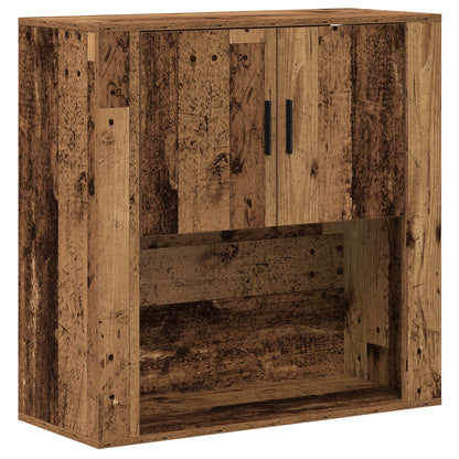 Wandkast 80X33X80 Cm Geengineerd Hout Oud hout