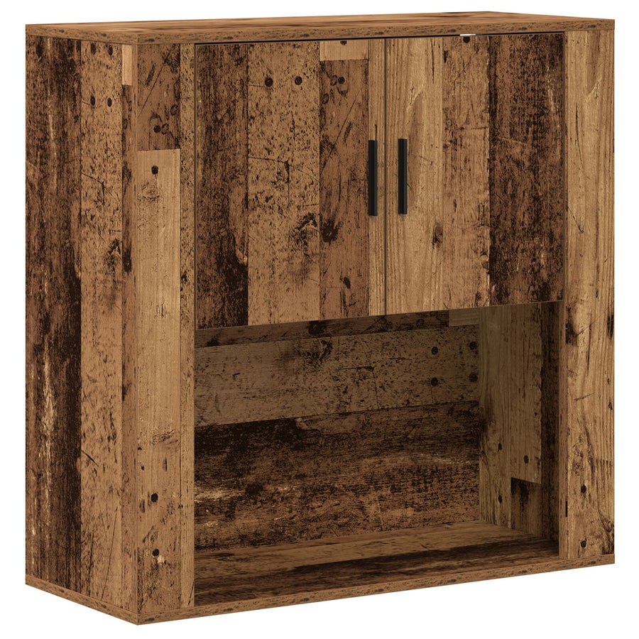 Wandkast 80X33X80 Cm Geengineerd Hout Oud hout