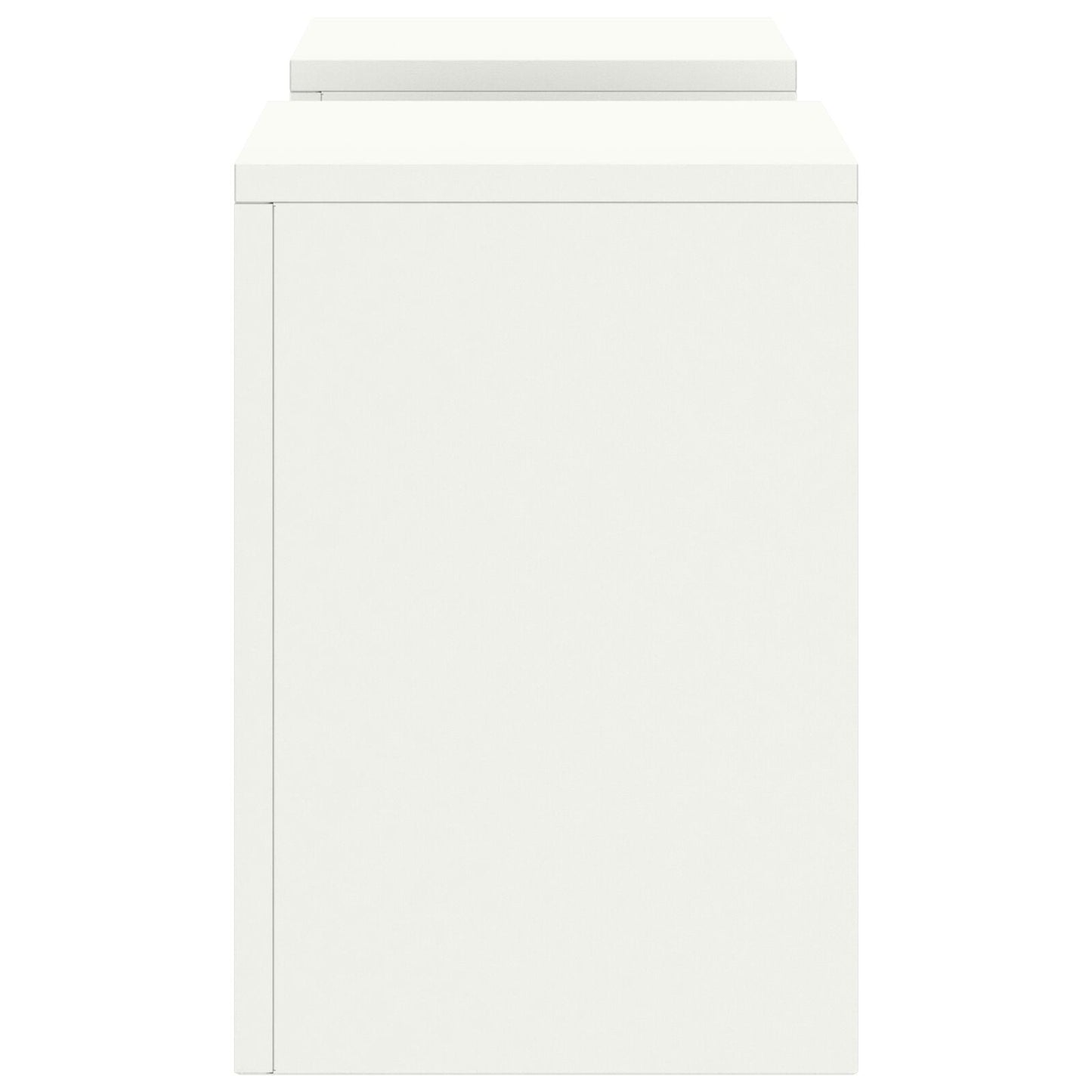 Buiten Plantenstands Pilar 2 Stuks 24X24X35 Cm Staal Wit 2x (35 cm)