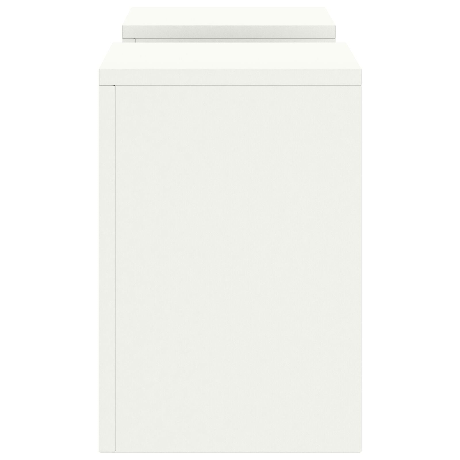 Buiten Plantenstands Pilar 2 Stuks 24X24X35 Cm Staal Wit 2x (35 cm)