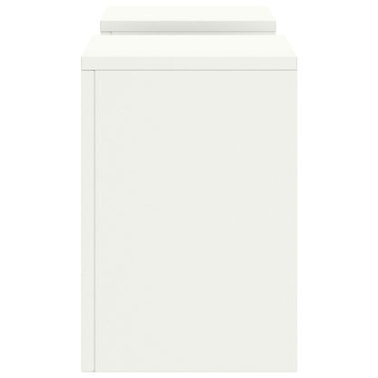 Buiten Plantenstands Pilar 2 Stuks 24X24X35 Cm Staal Wit 2x (35 cm)