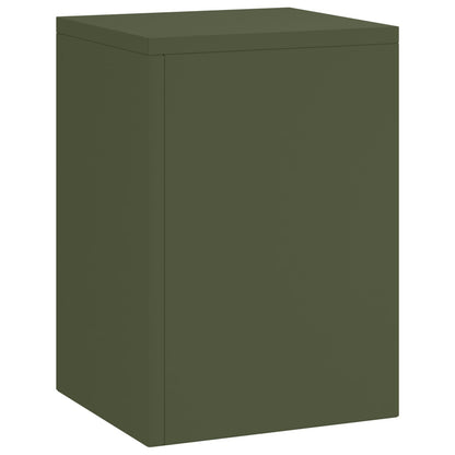 Buiten Plantenstandaards Pilaar 3 Stuks Staal Olijfgroen 3x (35/55/75 cm)