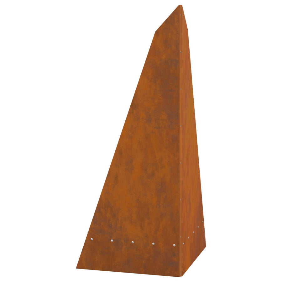 Vuurkorf Piramide Zwart 58X36X100 Cm Staal Verweerd staal/Bruin