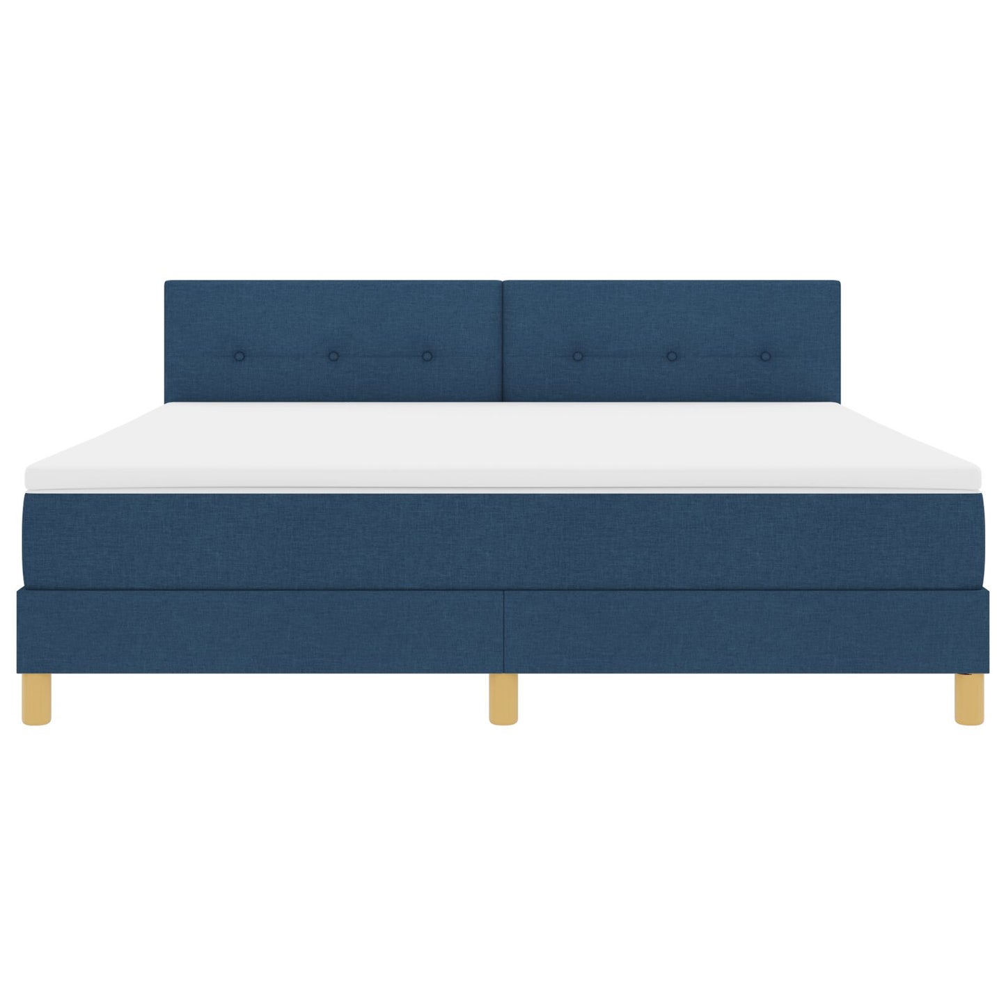 Boxspringbed Met Matras Blauw 180X200 Cm Stof Crème