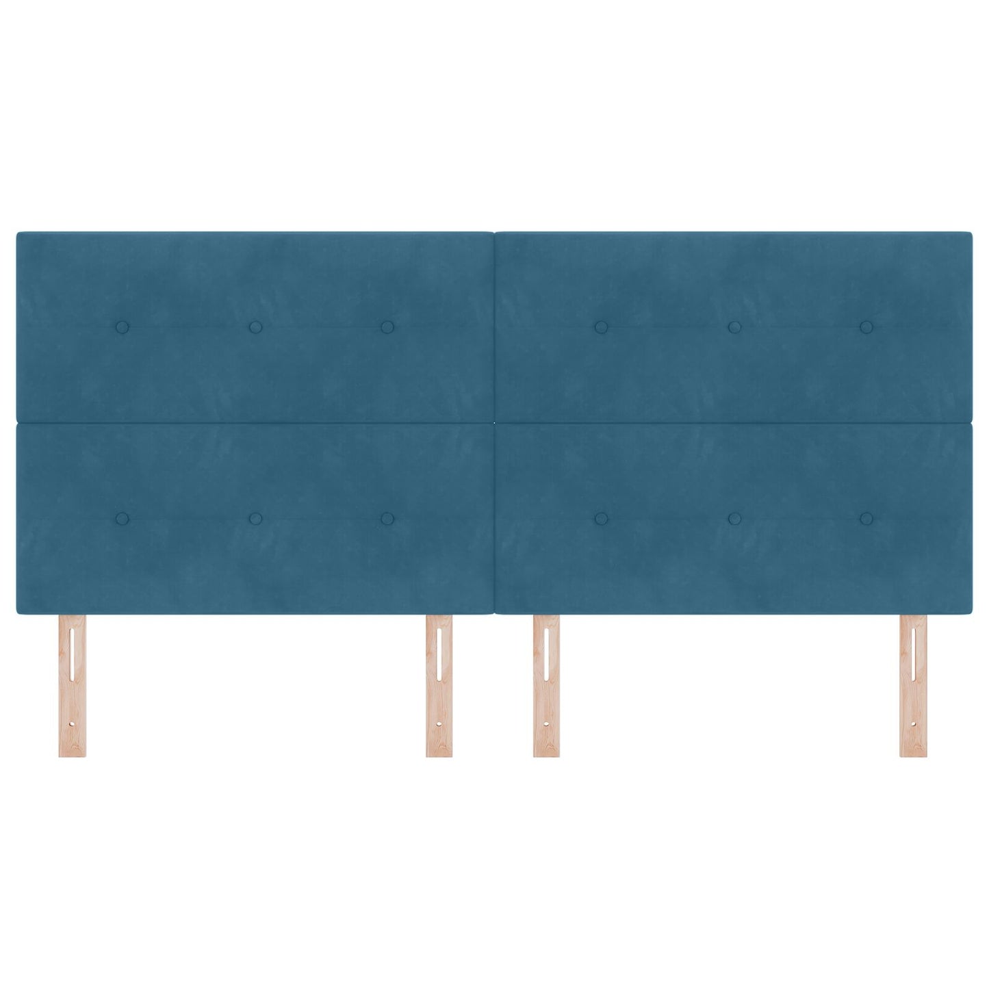 Hoofdbord Met Knopen Fluweel Donkerblauw 200 cm Hoog hoofdbord