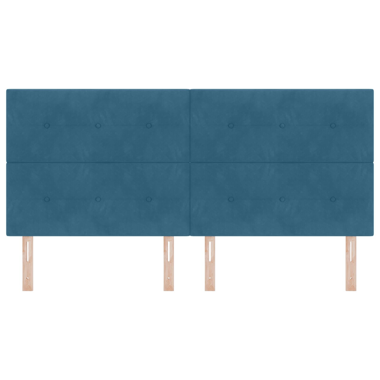 Hoofdbord Met Knopen Fluweel Donkerblauw 200 cm Hoog hoofdbord