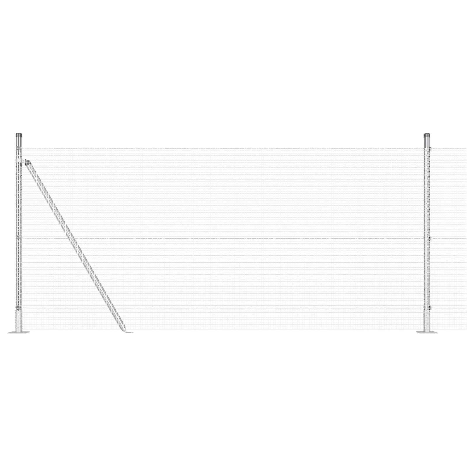 Gelast Draadhek Met 7 Flenspalen 0.8X10 M Verzinkt Staal Gegalvaniseerd Staal