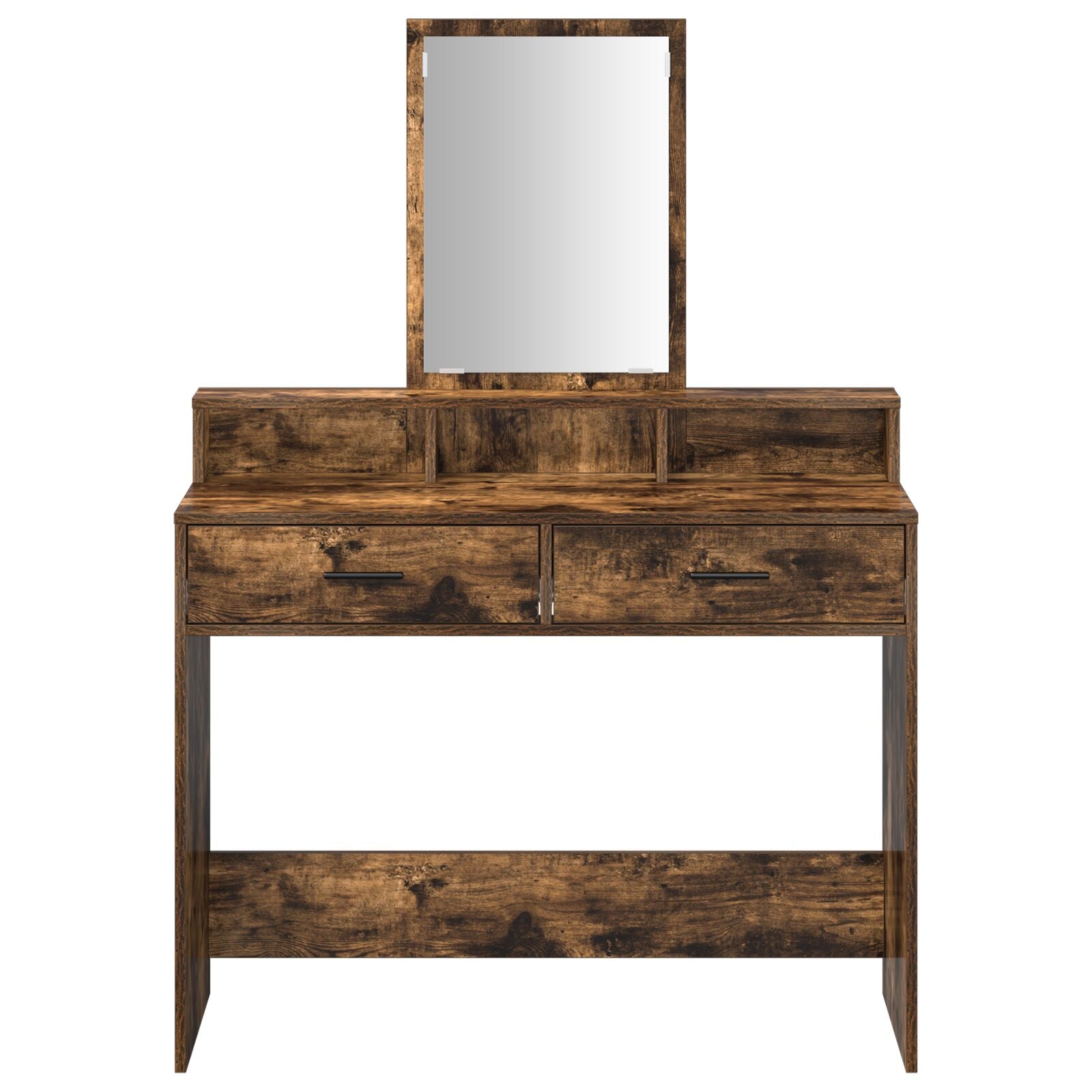 Kaptafel Met Lades 100 x 41 x 140 cm Gerookt eiken