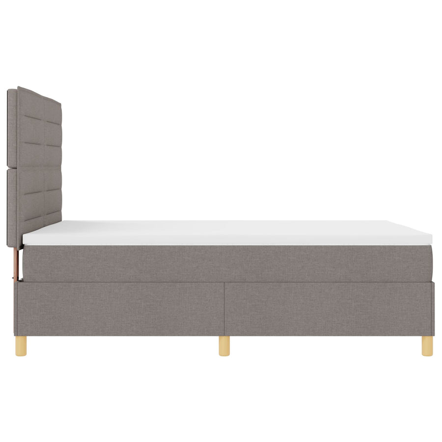 Boxspringbed Met Matras Taupe 140X200 Cm Stof Blauw