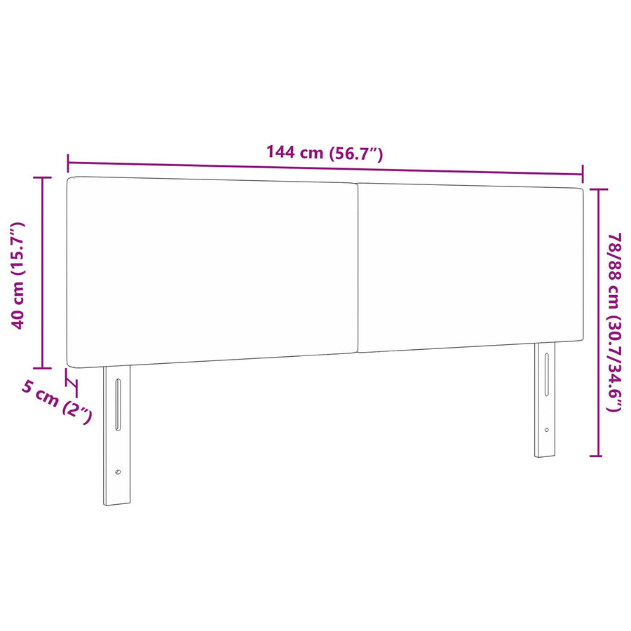 Hoofdbord Eenvoudig Ontwerp Corduroy Stof Lichtgroen grijs 140 cm Laag hoofdbord