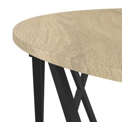Salontafel 80X80X42 Cm Gelaagd Hout Sonoma eiken