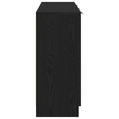 Dressoir Zwart Eiken 90,5X30X70 Cm Engineered Wood