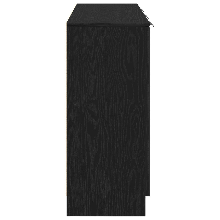 Dressoir Zwart Eiken 90,5X30X70 Cm Engineered Wood