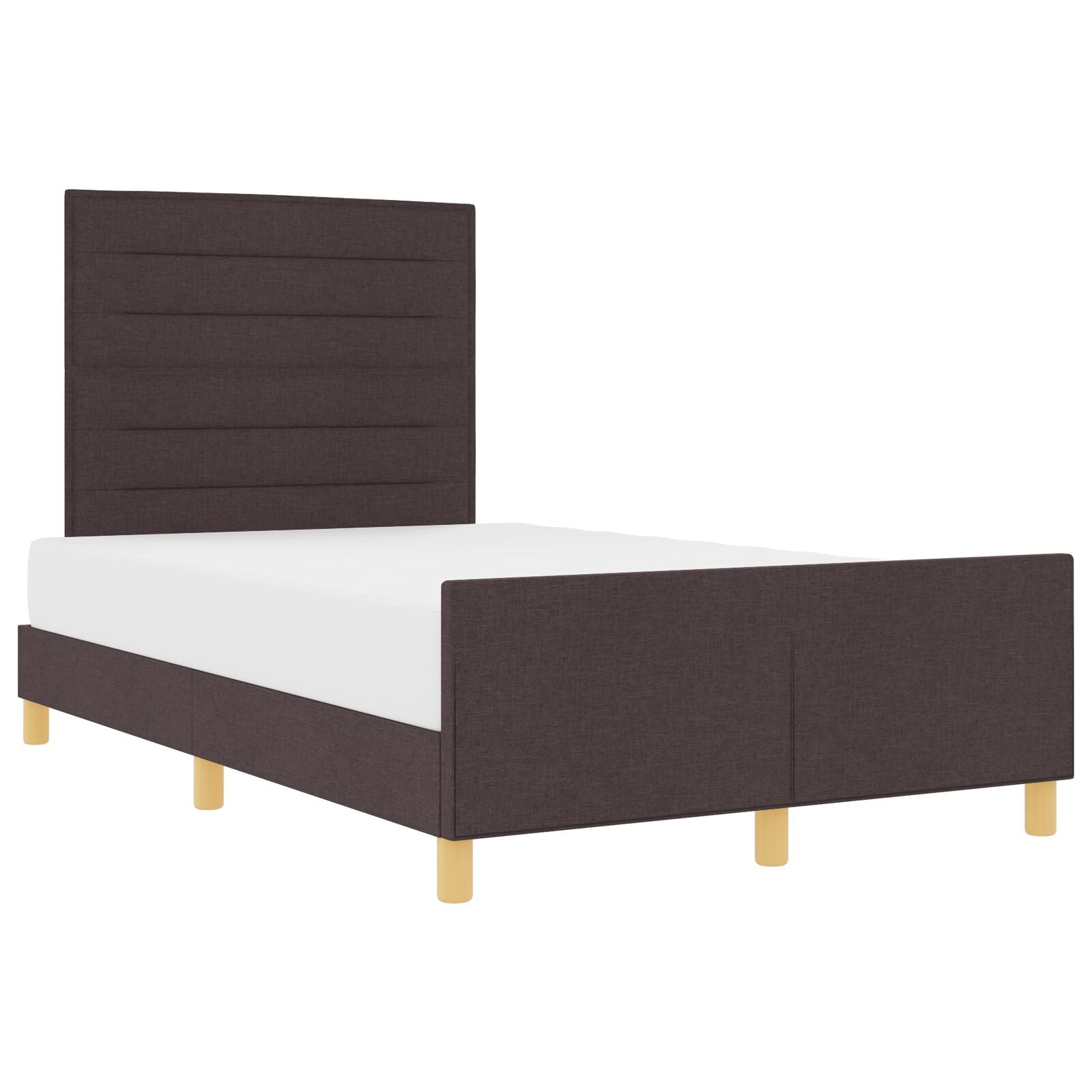 Bedframe Donkerbruin 120X200 Cm Stof Crème