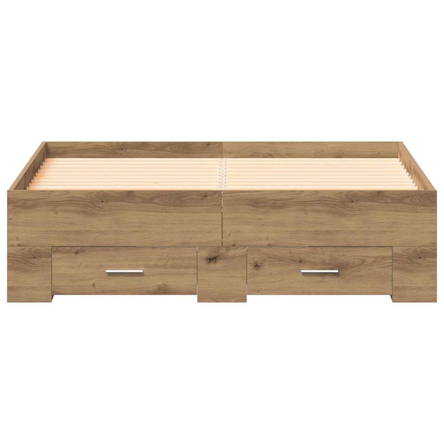 Bed Frame Met Lade Artisan Eiken 120X190 Cm Geengineerd Hout Ambachtelijk Eiken