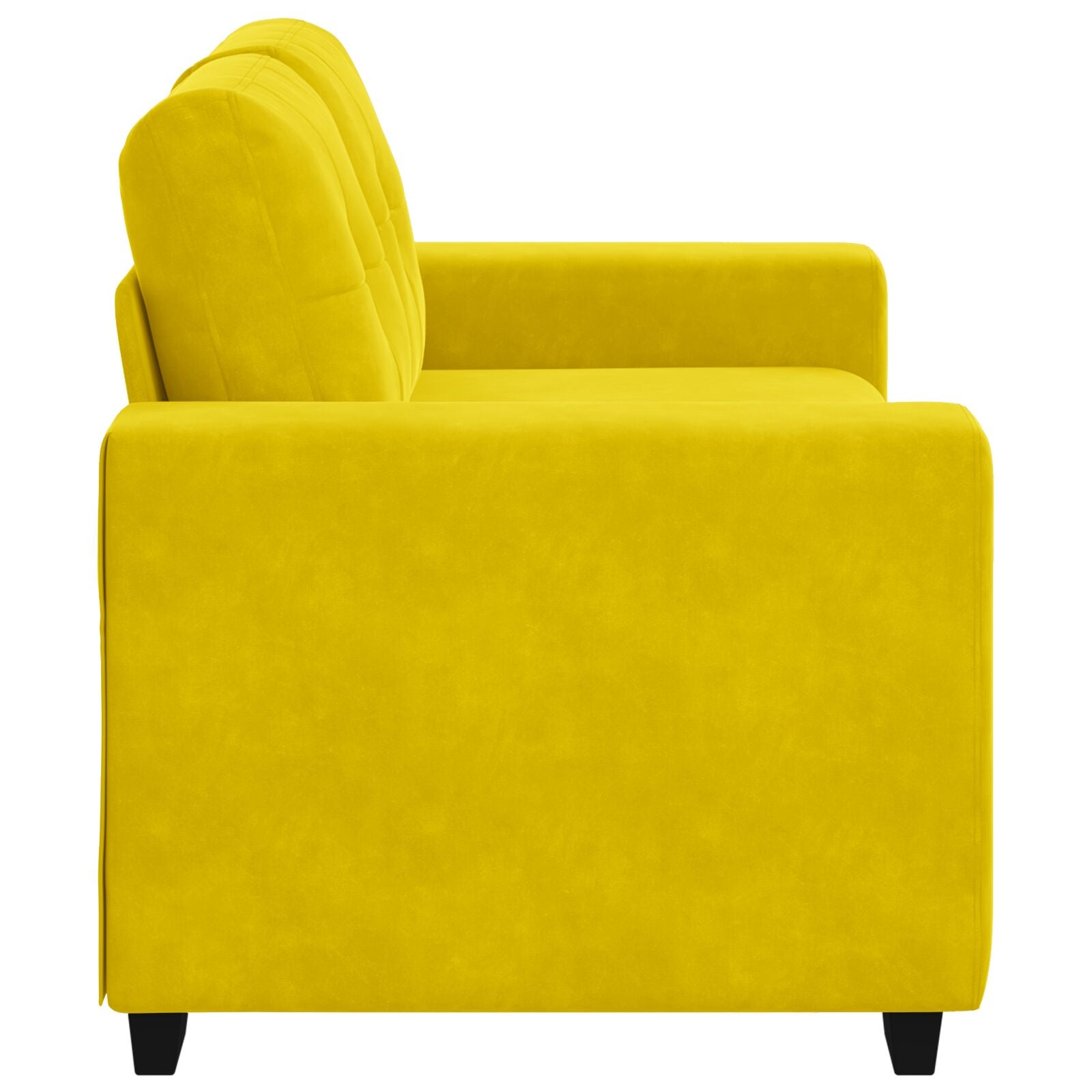 Loveseat Sofa Velours Geel Fluweel 120 cm