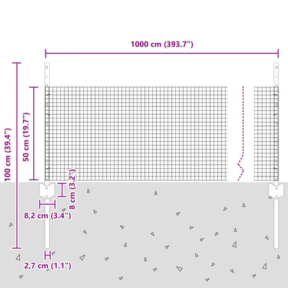 Kippengaas Hekset Set Van 2 Groen Verzinkt Staal 10 X 0.5 M