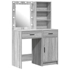 Kaptafel set 50x41x135 cm grijs bewerkt hout