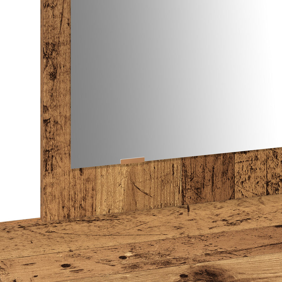 Wandkaptafel - Vintage Hout - 100 x 40 x 70 cm Oude hout zonder LED