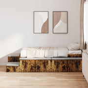 Opbergbedframe 75 cm gerookt eiken