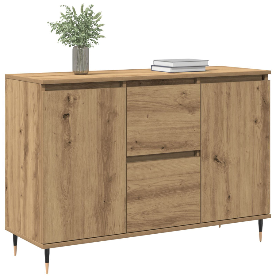Dressoir Met Deuren & Lades Artisan Eiken 101,5X35X70 Cm