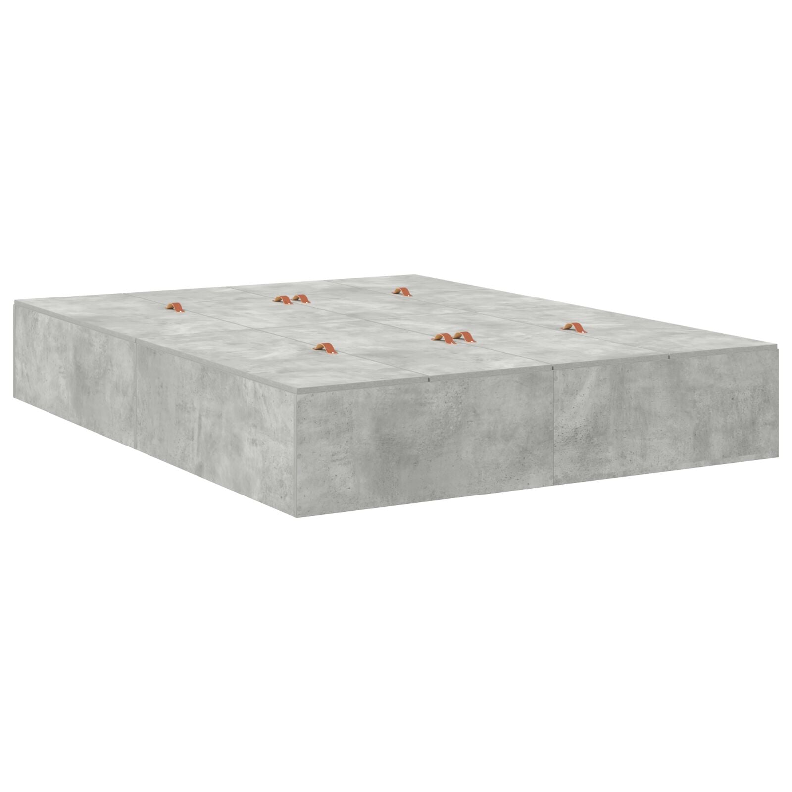 Opbergbedframe Betonnen Grijs 150 x 200 cm