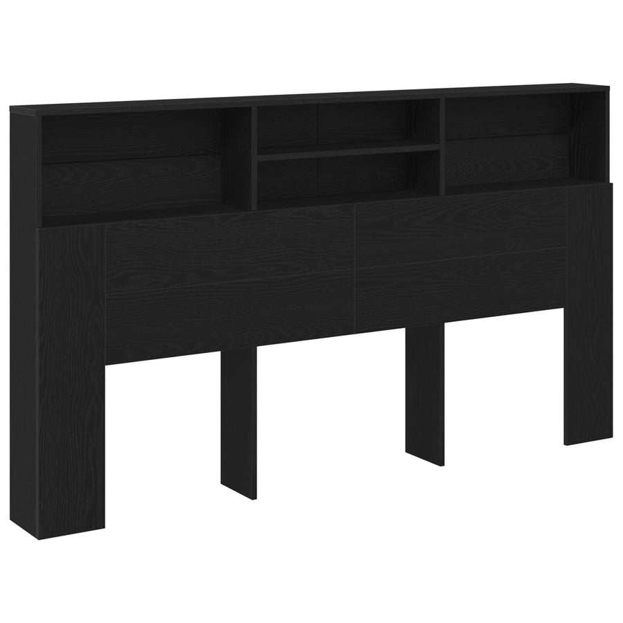 Hoofdbord Kast Zwart Eiken 180X19X103,5 Cm