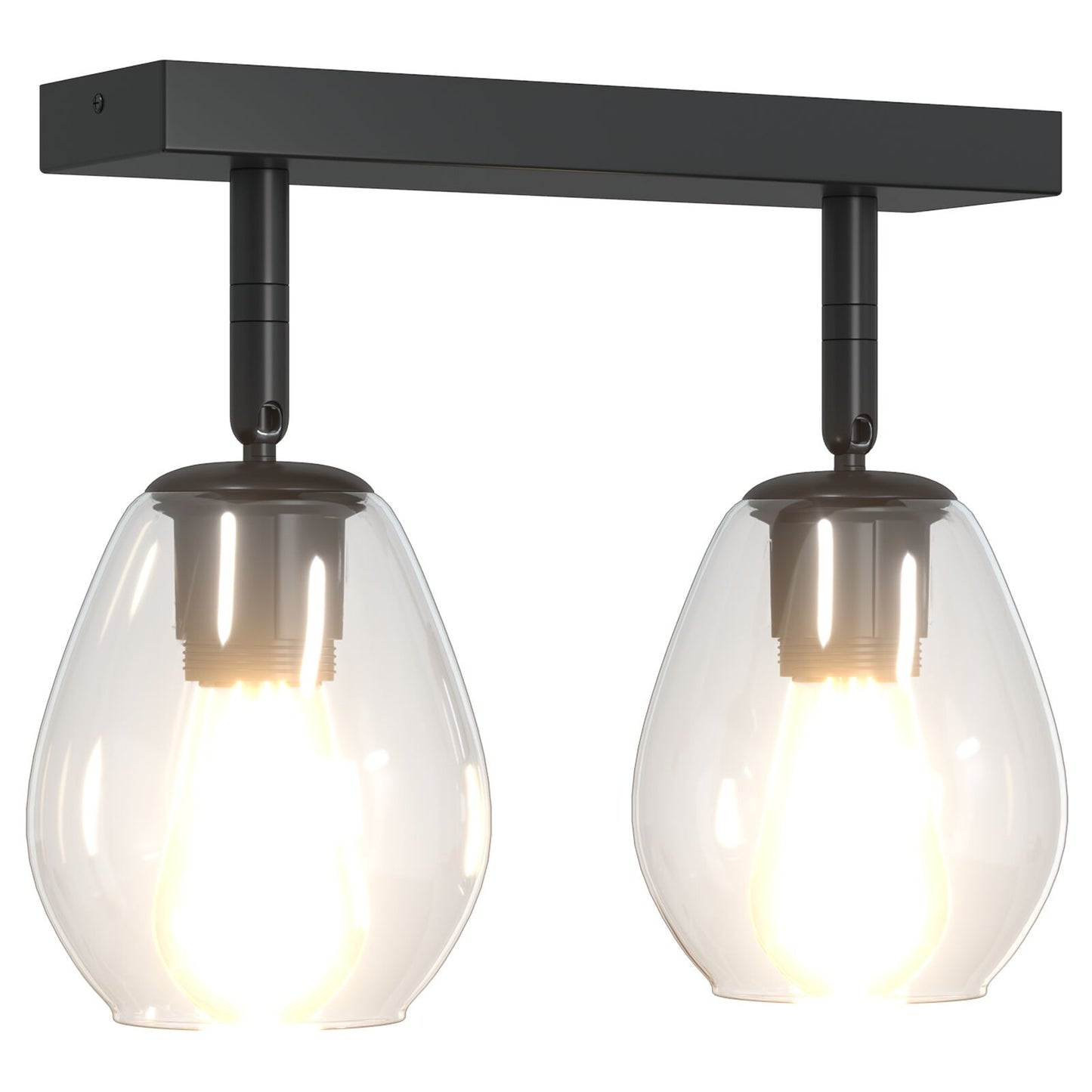 Plafondlamp Met Verstelbare Glazen Kap 2