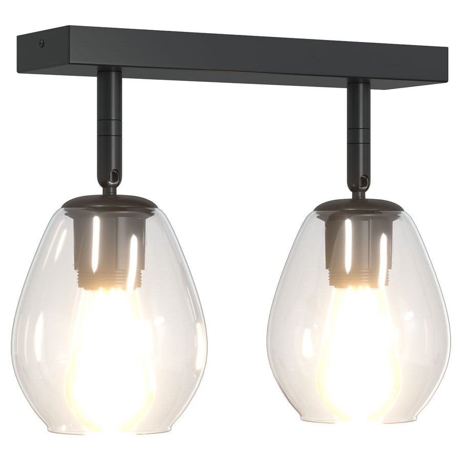 Plafondlamp Met Verstelbare Glazen Kap 2