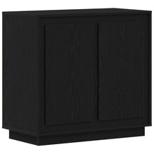 Sideboard Zwart Eiken 80X34X75 Cm Gelaagd Hout