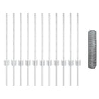 Hekpalen 11 stuks U-Channel 60 cm gegalvaniseerd staal zilver