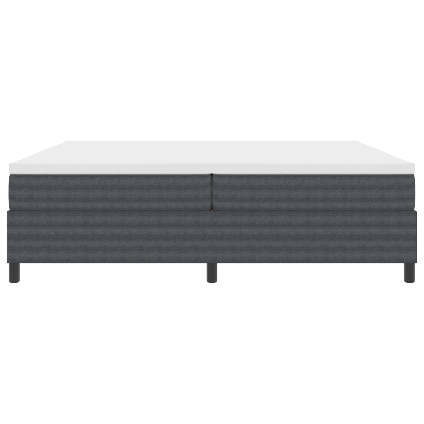 Boxspringbed Met Matras Donkergrijs 200X200 Cm Corduroy Stof
