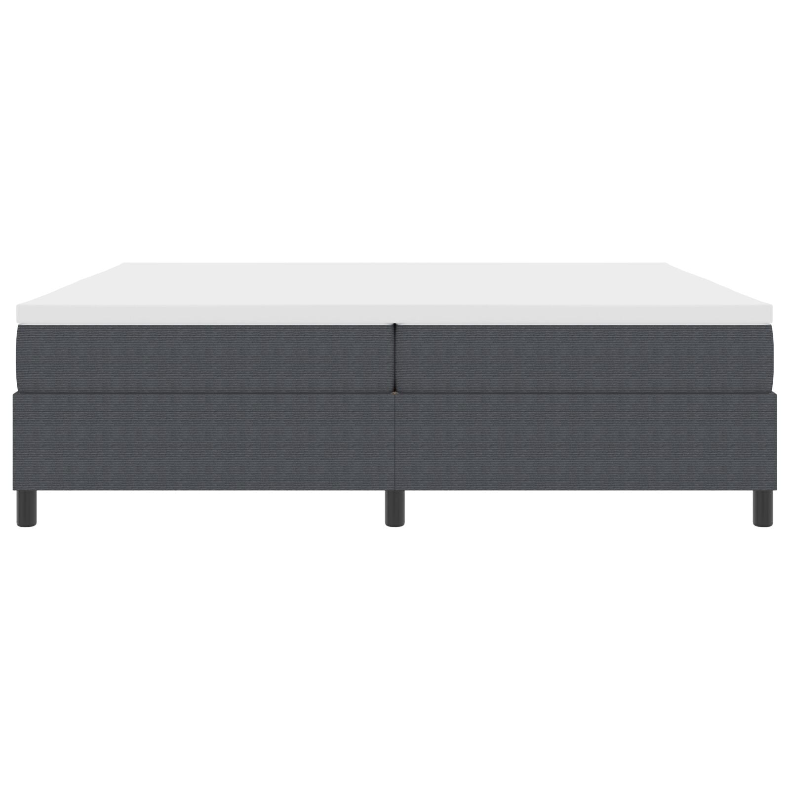 Boxspringbed Met Matras Donkergrijs 200X200 Cm Corduroy Stof