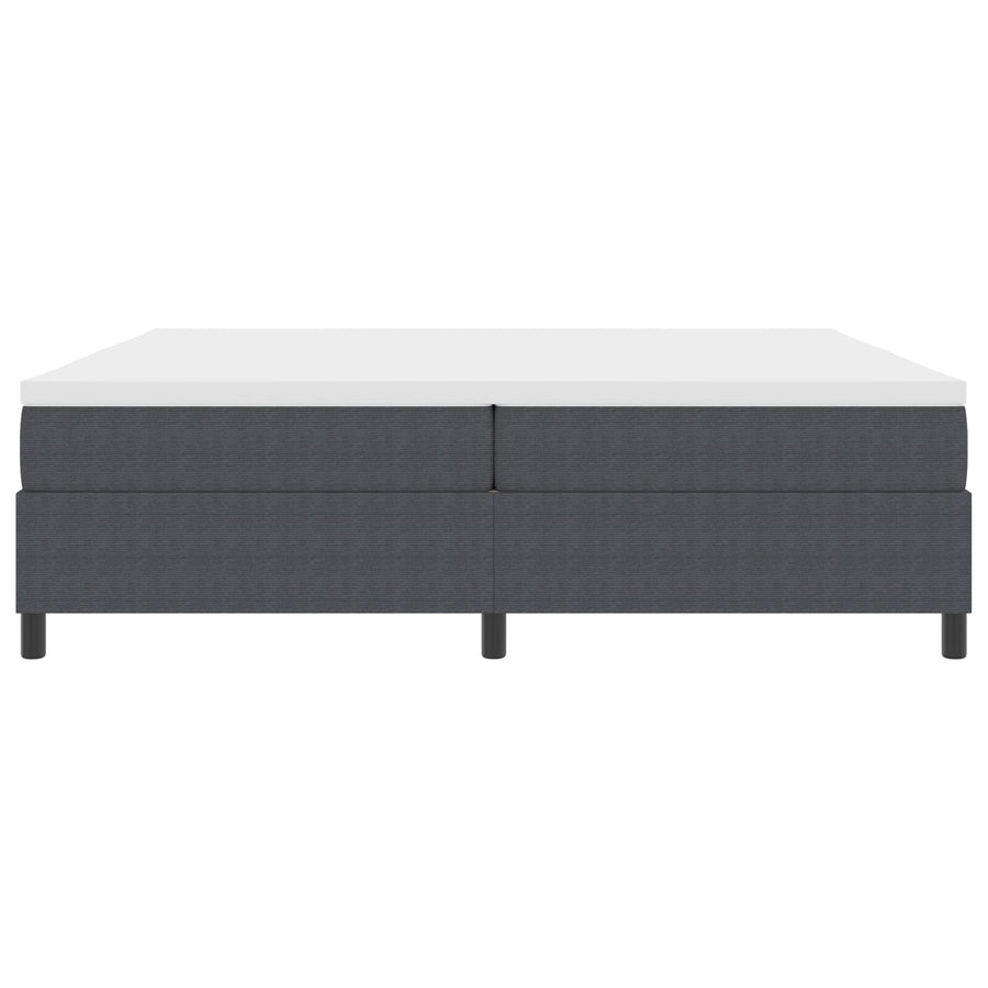 Boxspringbed Met Matras Donkergrijs 200X200 Cm Corduroy Stof