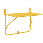 Balkontafel staal mosterdgeel 60x39x65 cm